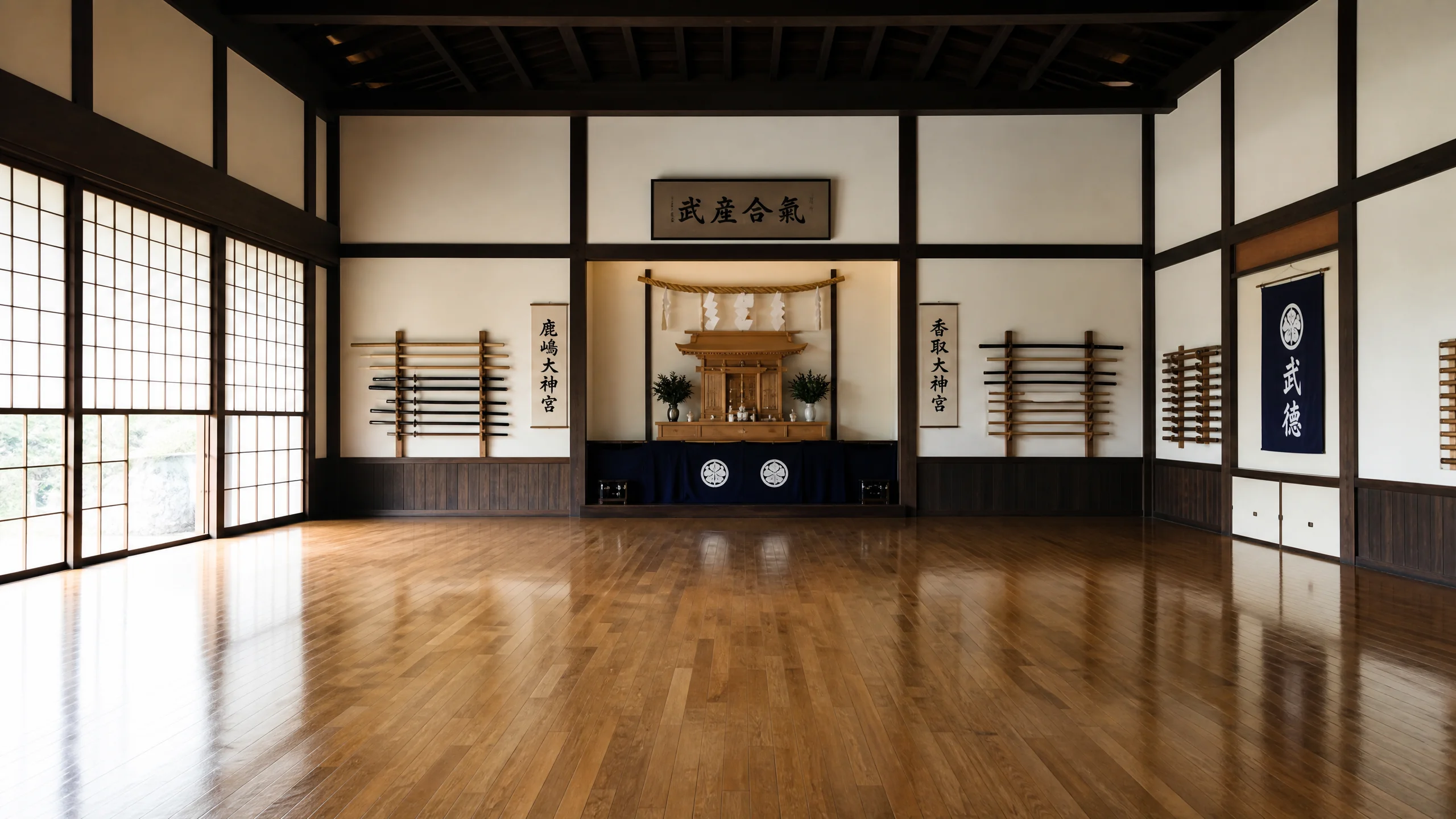 传统日式剑道道场全景展示