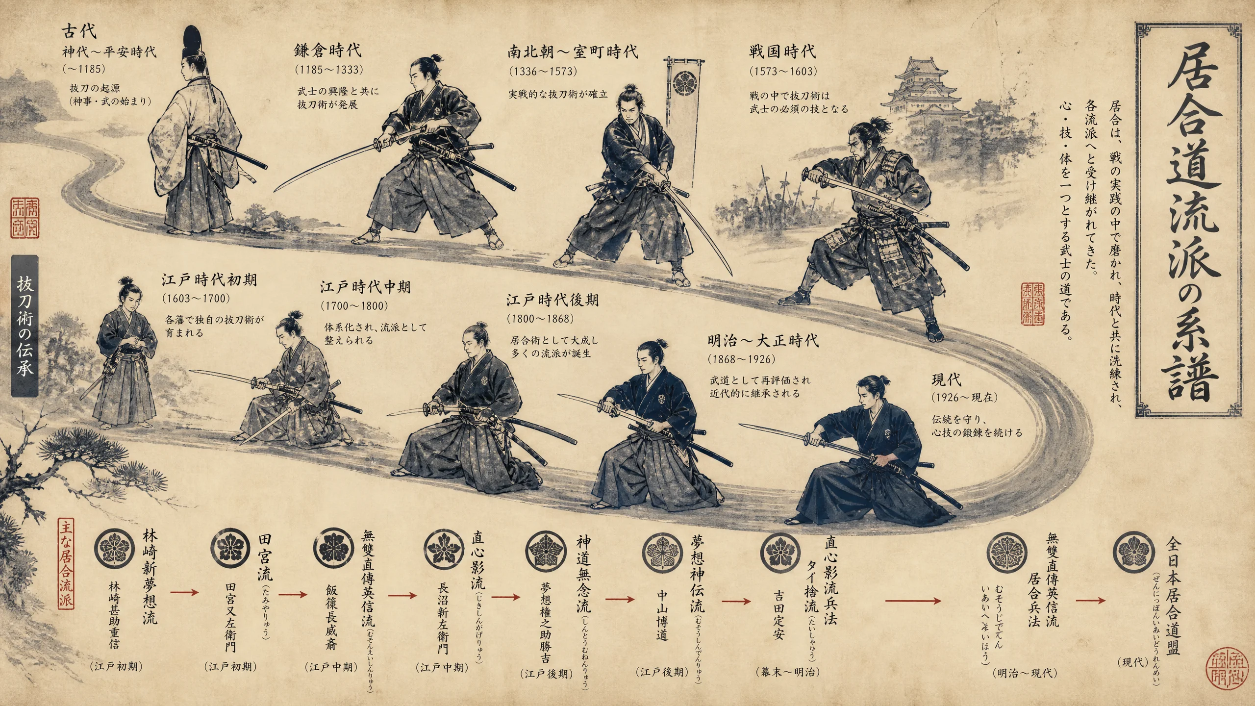 居合道流派历史传承图解
